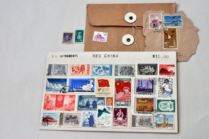 50 different stamps from China