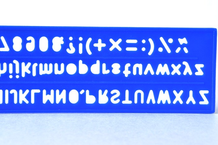 Blue Alphabet Stencil