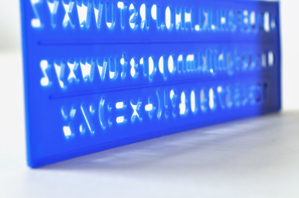 Blue Alphabet Stencil