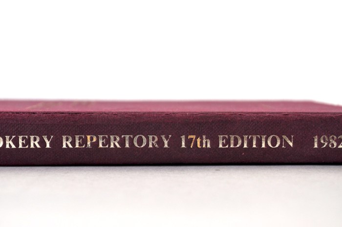 Book Cookery Repertoire Book Cookery Repertoire